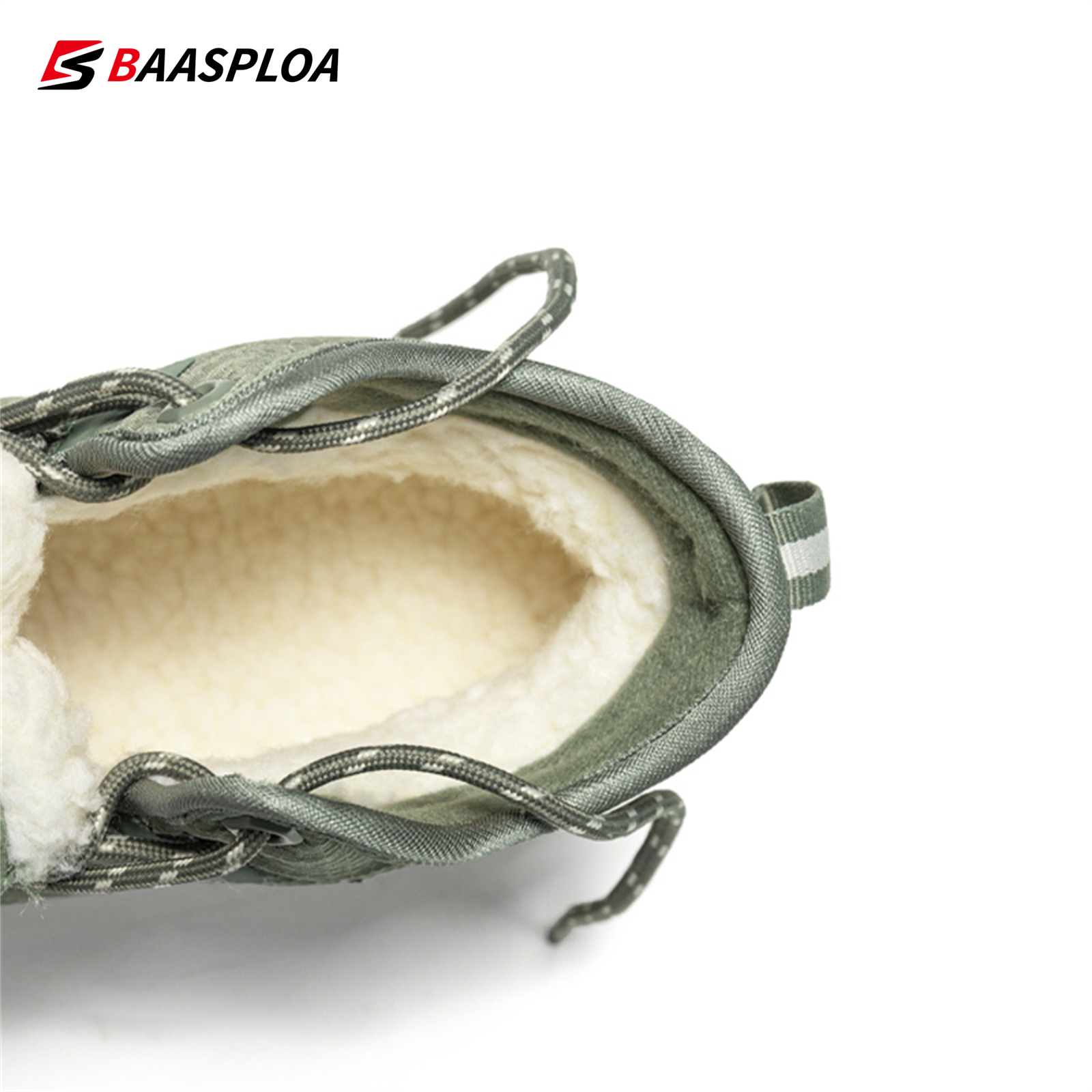 Baasploa Women Plush Snow Boots Winter Warm Female Outdoor Shoes Non-Slip Walking Shoes Casual Waterproof