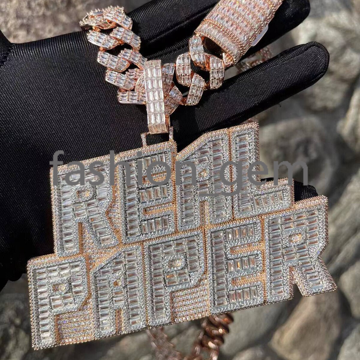 Custom Diamond Pendant Iced Out Hip Hop Jewelry VVS Moissanite Diamond Pendant 925 Sterling Silver Gift