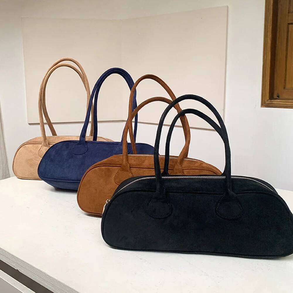 Quality Matte Nubuck Suede Boston Tote Large Winter Office Commuter Shoulder Shopping Bag For Women Handbag