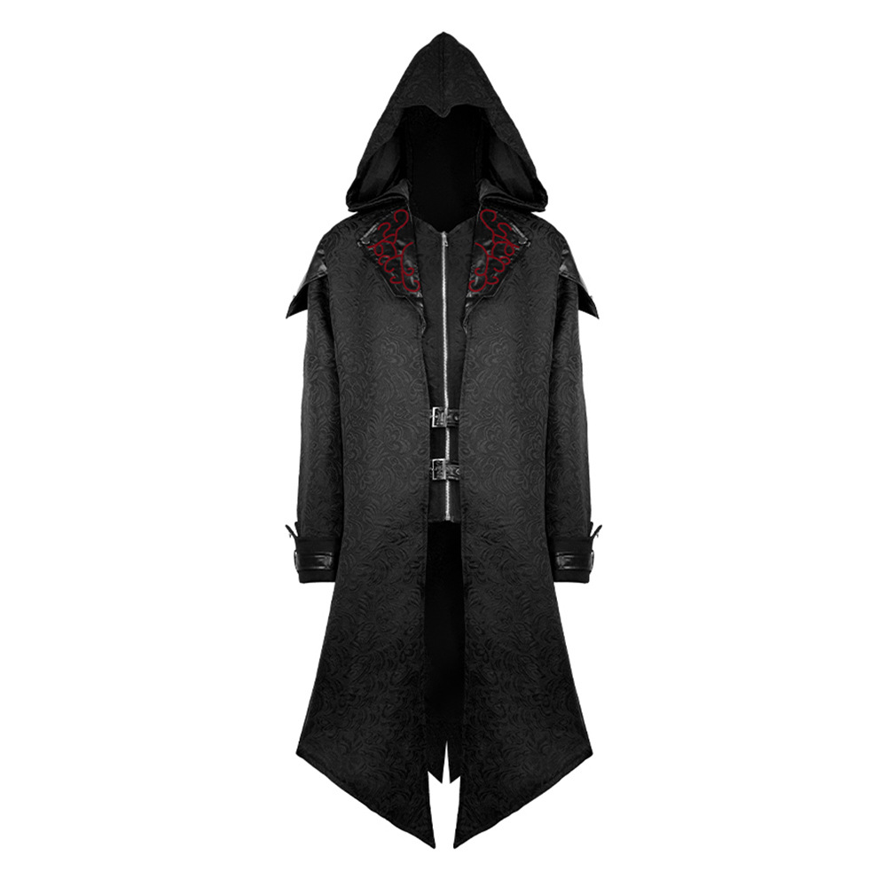 Stage Wear For men clothing Halloween retro patchwork jacket men's gothic dark costume