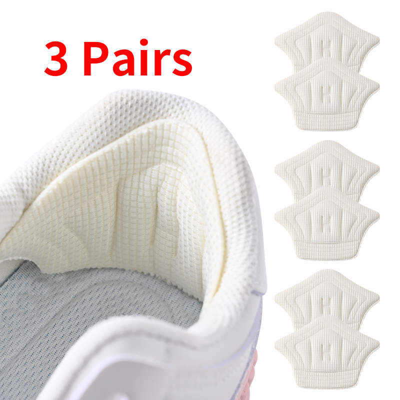 3pairs/6pairs Insoles Patch Heel Pads for Sport Shoes Back Sticker Adjustable Size Antiwear Feet Pad Cushion Insert Insole