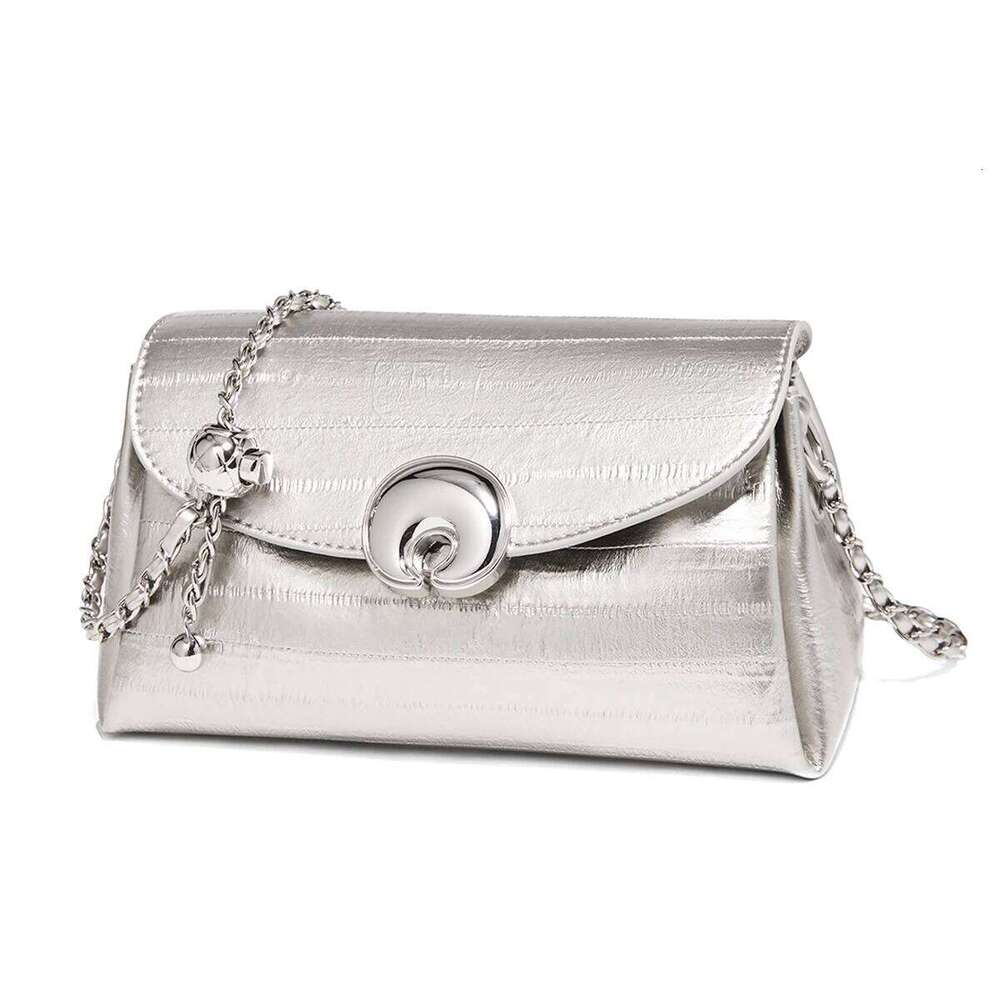FOXER Split Leather Chain Crossbody For Women Summer 2025 New Style Female's Sier Versatile Flap Shoulder Bag Purse Trendy