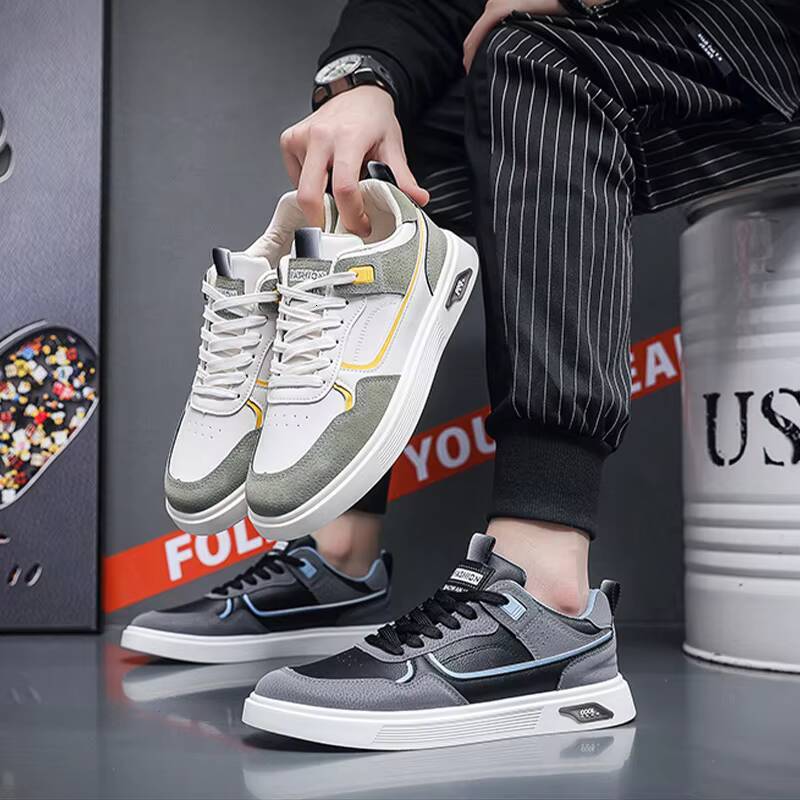 Versatile Casual Shoes Male Board Shoes Casual Trendy Comfortable Outdoor Sneaker Anti Slip Leather Breathable Sports Footwear Ddmysaturn