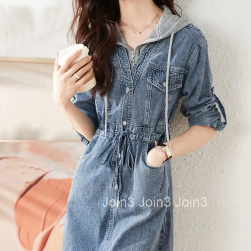 Dresses for Women Splicing Korean Fashion Midi Woman Long Sleeve Dress Cheap Casual One-piece Elegant Luxury 2025 Party A Line X