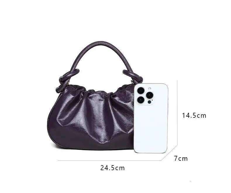 Oil Wax Cowhide Tote Autumn And Winter Design Crossbody Commuter Women's Bag Genuine Leather Shoulder Bag