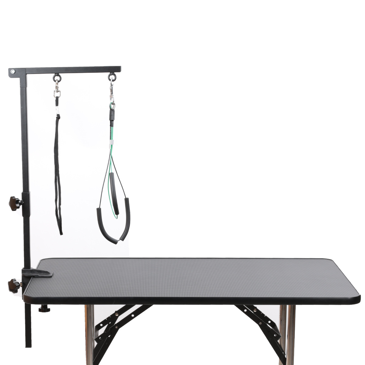 Yan Xuan Lehuo Pet Beauty Table Hanger Bracket Cross border Beauty Table Accessories Black Metal Folding Fixed Bracket