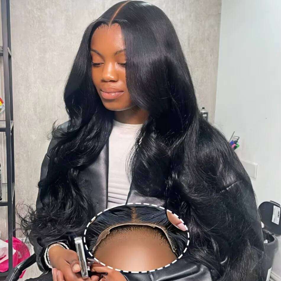 5x5 Frontal Glueless Preplucked Wig Ready to Wear 4x4 Hd Lace Front Body Wave Human Hair Wigs for Women