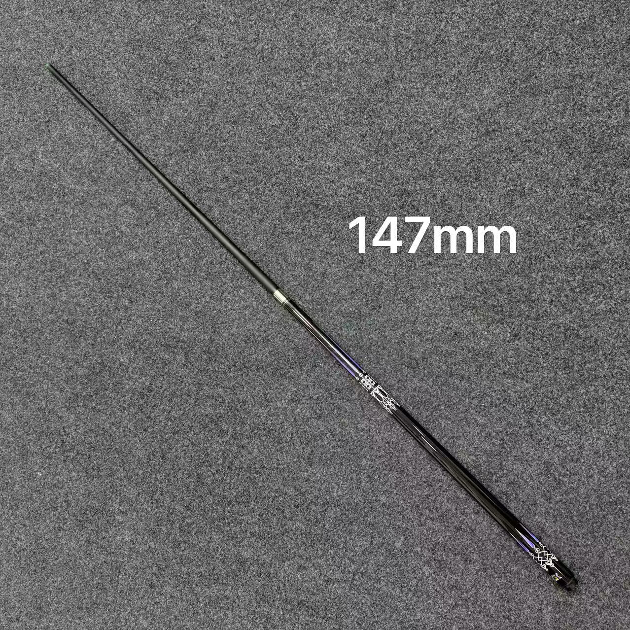 Swordsman Carbon Fiber Pool Cue 1/2 Split Tech Wood 125mm Tip Size 19oz Black Technology Billiard