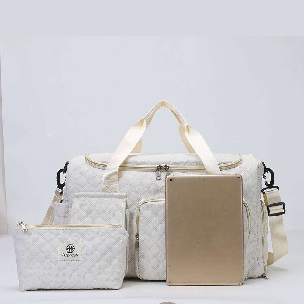 2pieces largecapacity womens maternity storage suitcase additional boarding sports fiess bag can be worn on one shoulder crossbody and water