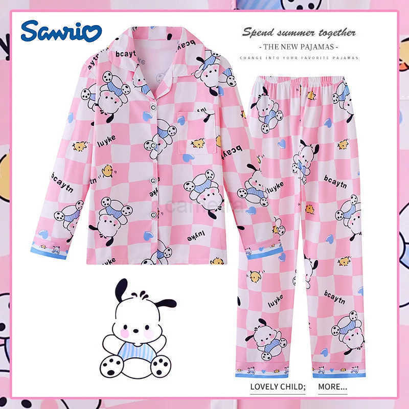 Sanrio Anime Children Pajama Sets Print Comfortable Breathable Soft Sleep Clothes Boys Girls Suitable Homewear Autumn Winter XJ250618XJ250618
