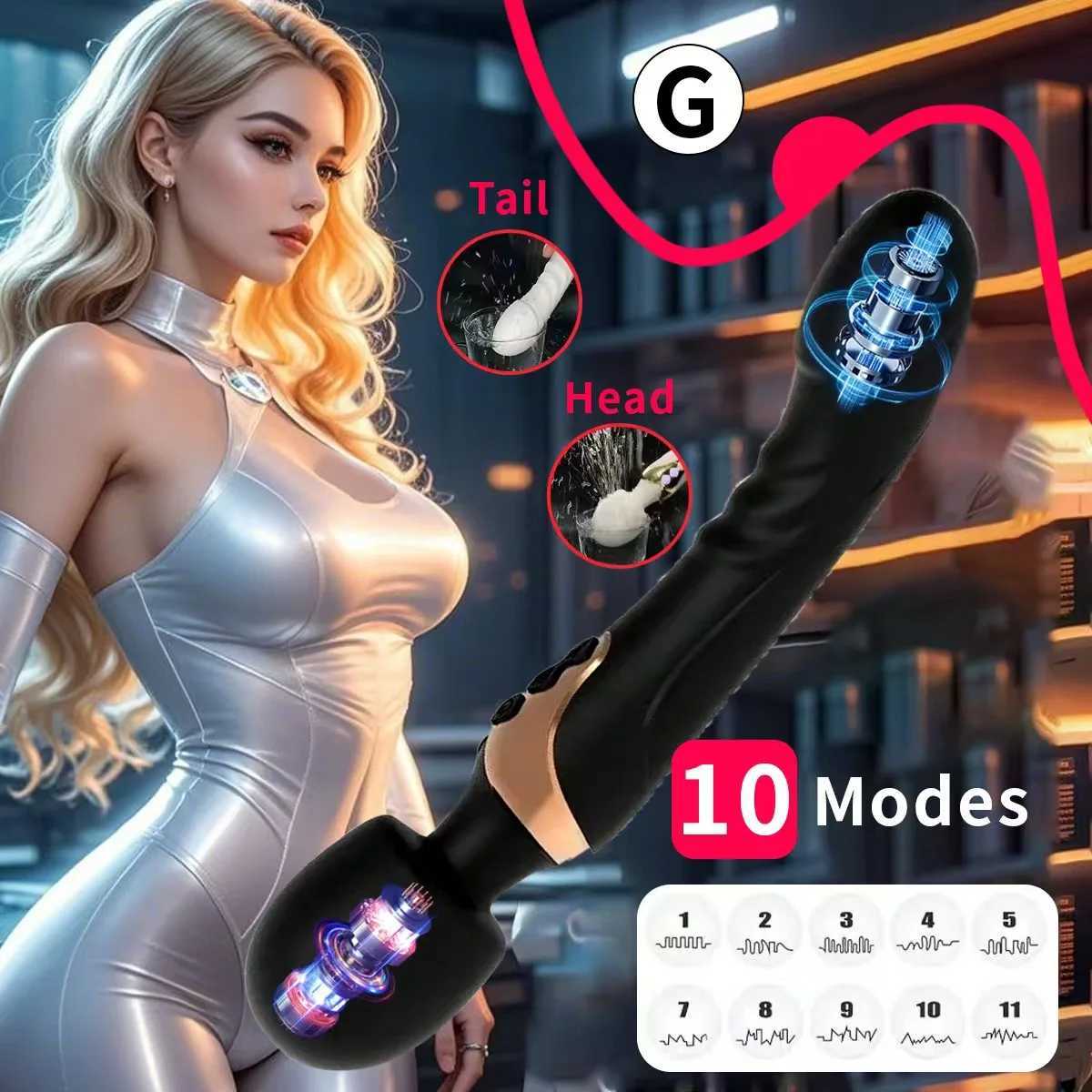 Dual Motor Silicone Vibrator Magic Wand G-spot Sex Toy Powerful Massager for Women Clitoris Stimulator for Adults 18+ XJ250618