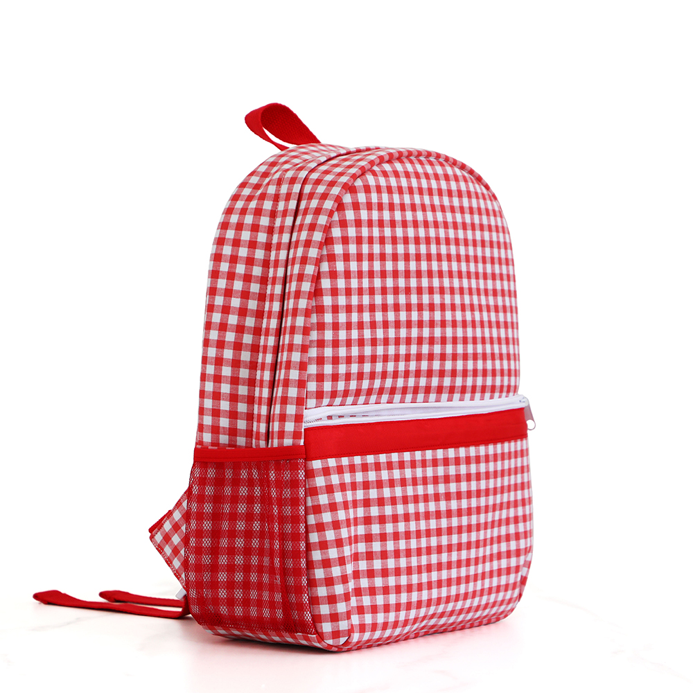 Multi-pocket large-capacity multi-functional lightweight plaid backpack shoulder bag, school bag, suitable for junior high and high school students ba