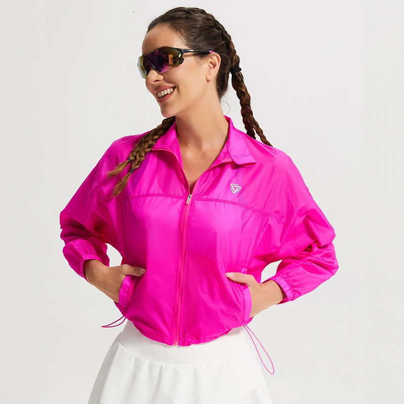 Summer Women Sun UV Protection Jacket Long Sleeve Yoga Gym Running Clothing Zipup Jackets Thin Beach Sweatshirt Workout Shirt 250617