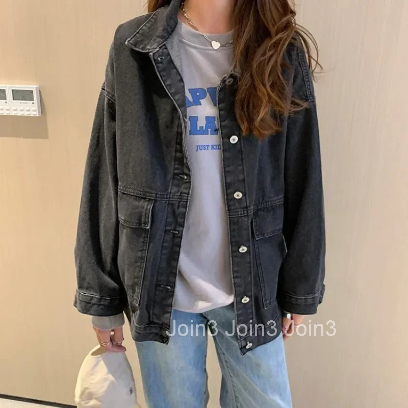 2025 New Arrivals Plain Cowboy Coat Woman Spring Autumn Denim Jacket for Women Fashion Y2k Clothes Cowgirl Clothing in Promotion