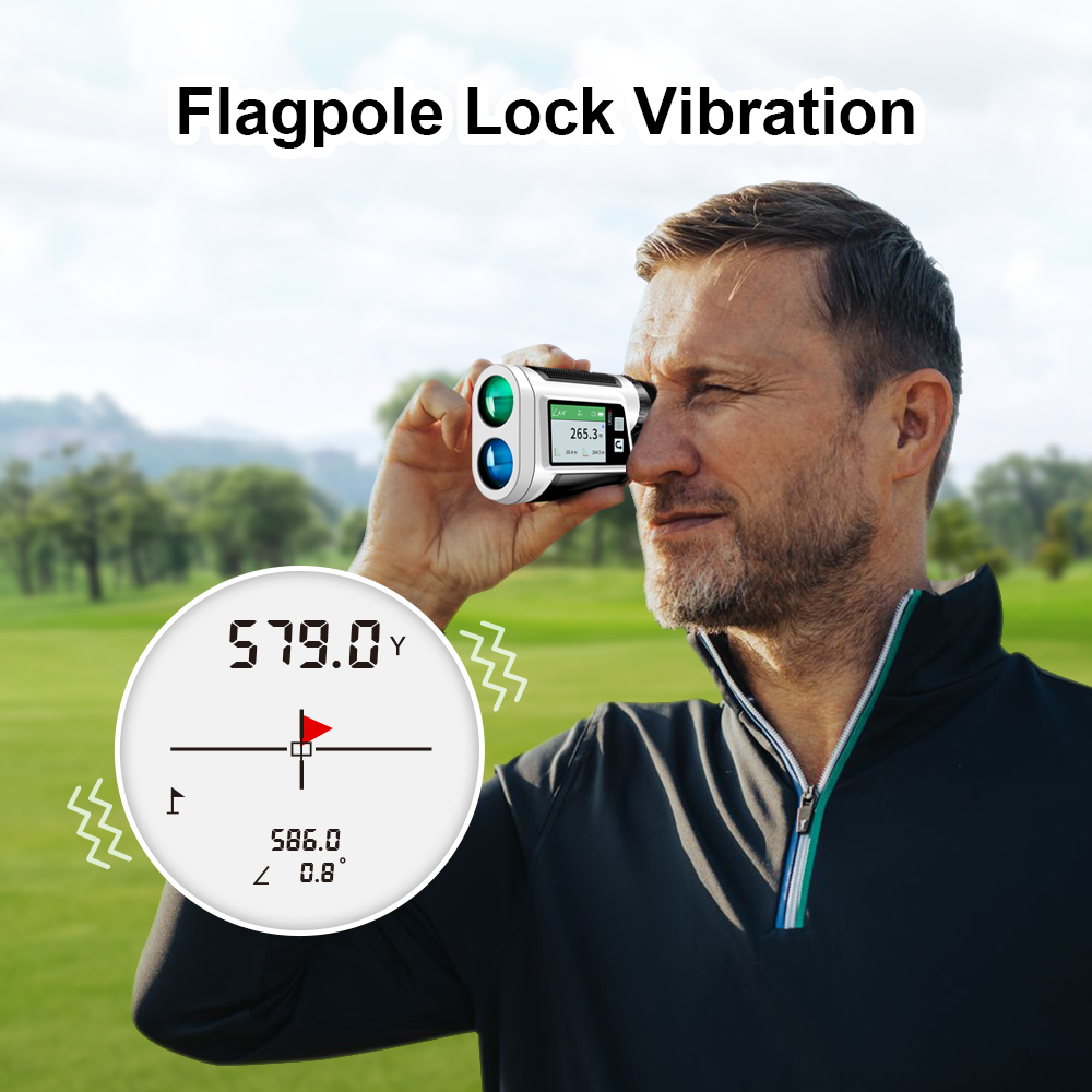 REVASRl 600 Yards Golf Laser Rangefinder With Flag Locking Vibration Slope Compensation and Clear HD Screen, Laser Range Finder for Golfer