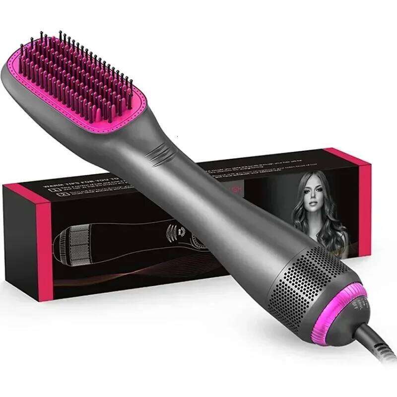 Dryer Brush 3 In 1 Hot-Air Brushes 1200 W Powerful Ceramic Tourmaline Ionic Straightener for All Hair Types electric