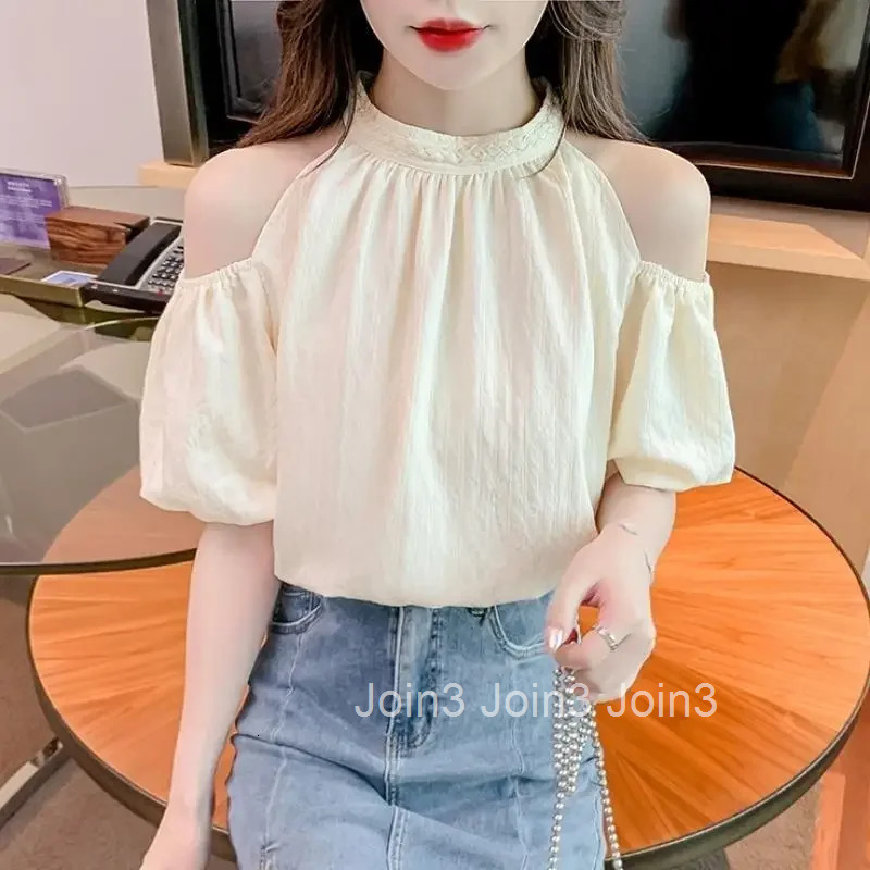 Kawaii with Bow Womens Shirt and Blouse Chiffon Puffy Sleeves Cute Female Tops Sexy Cool Tall Elegant Chic Luxury Social M Fine