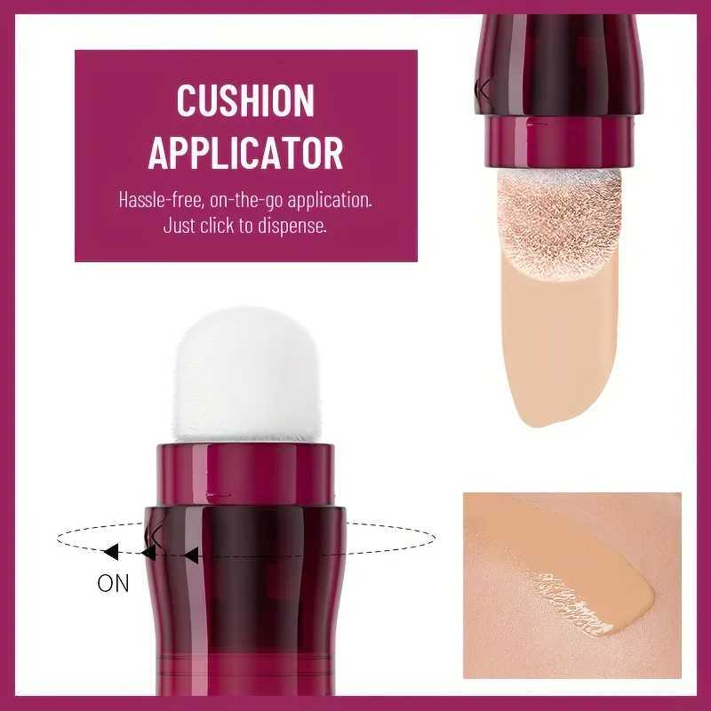 New Sponge Head Liquid Foundation Concealer Face Makeup Waterproof Oil-Control Concealer Base Cream Cover Dark Circles Skin Care XJ250618