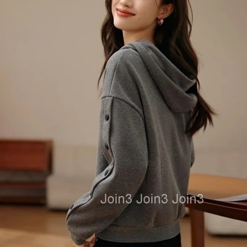 Loose Long Sleeve New In Baggy Hooded Sweatshirt for Women Essential Korean Clothing Hoodies Youthful Clothes Basic M Woman Tops
