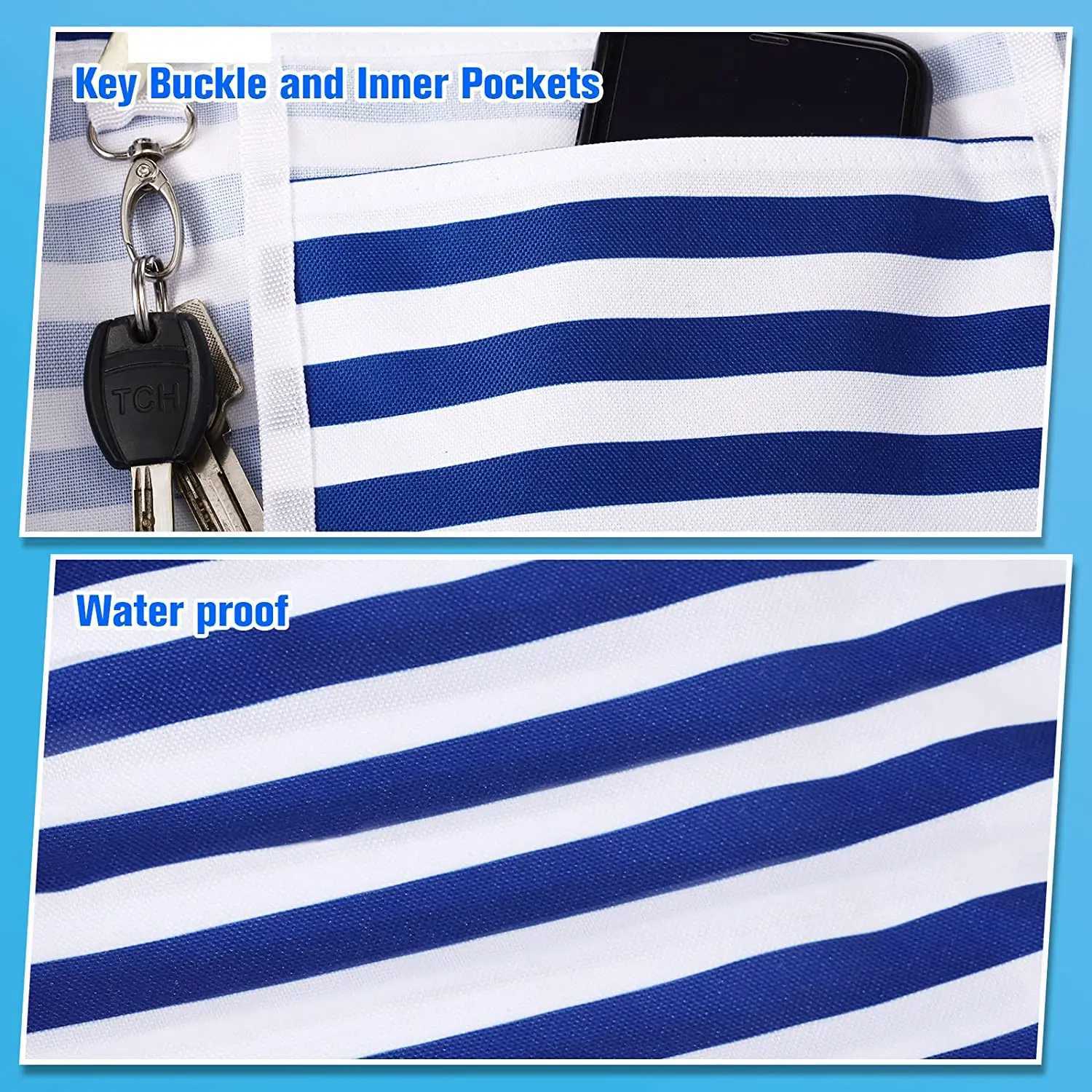 Extra Large Wen Beach Tote Bag Waterproof Storage Canvas Shoulder Bag Handbag Travel Gym Swim Beach Holiday Men Shopping Bag B250618