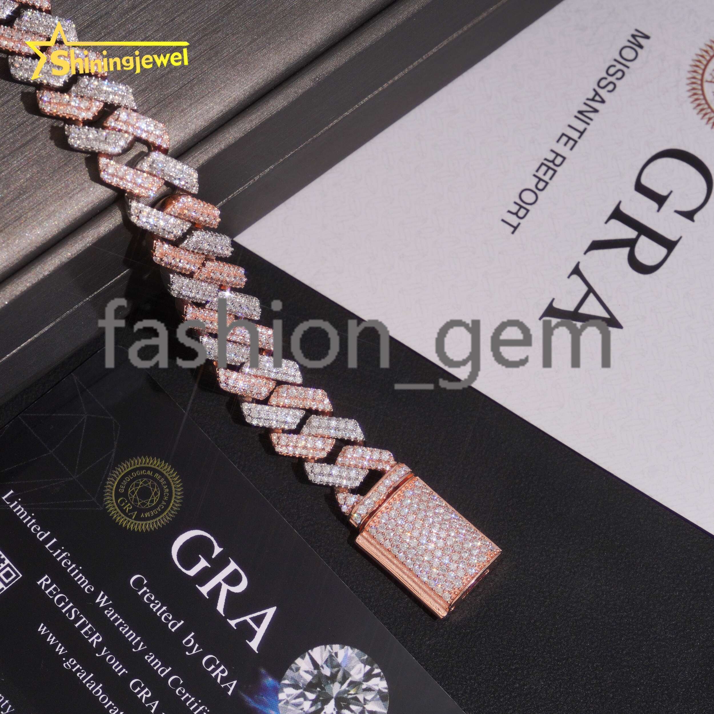 Two Tones13mm GRA Moissanite His Hers Matching Cuban Bracelets Couple Moissanite Jewelry Engraved Gift for Him Her
