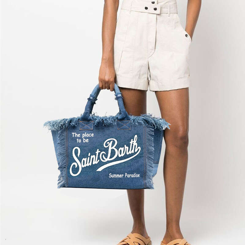 Designer Bag Designer women's bag beach bag striped denim style outdoor leisure bag