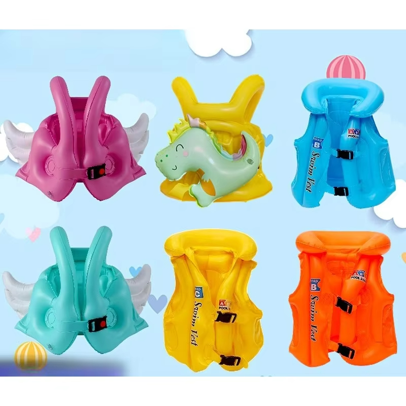 Children Swimming Safety Jackets Lifesaving Vest Life Waistcoat for Boating Drifting Toddler Float Inflatable Swim Suit Release Buckle Float Kids Swim
