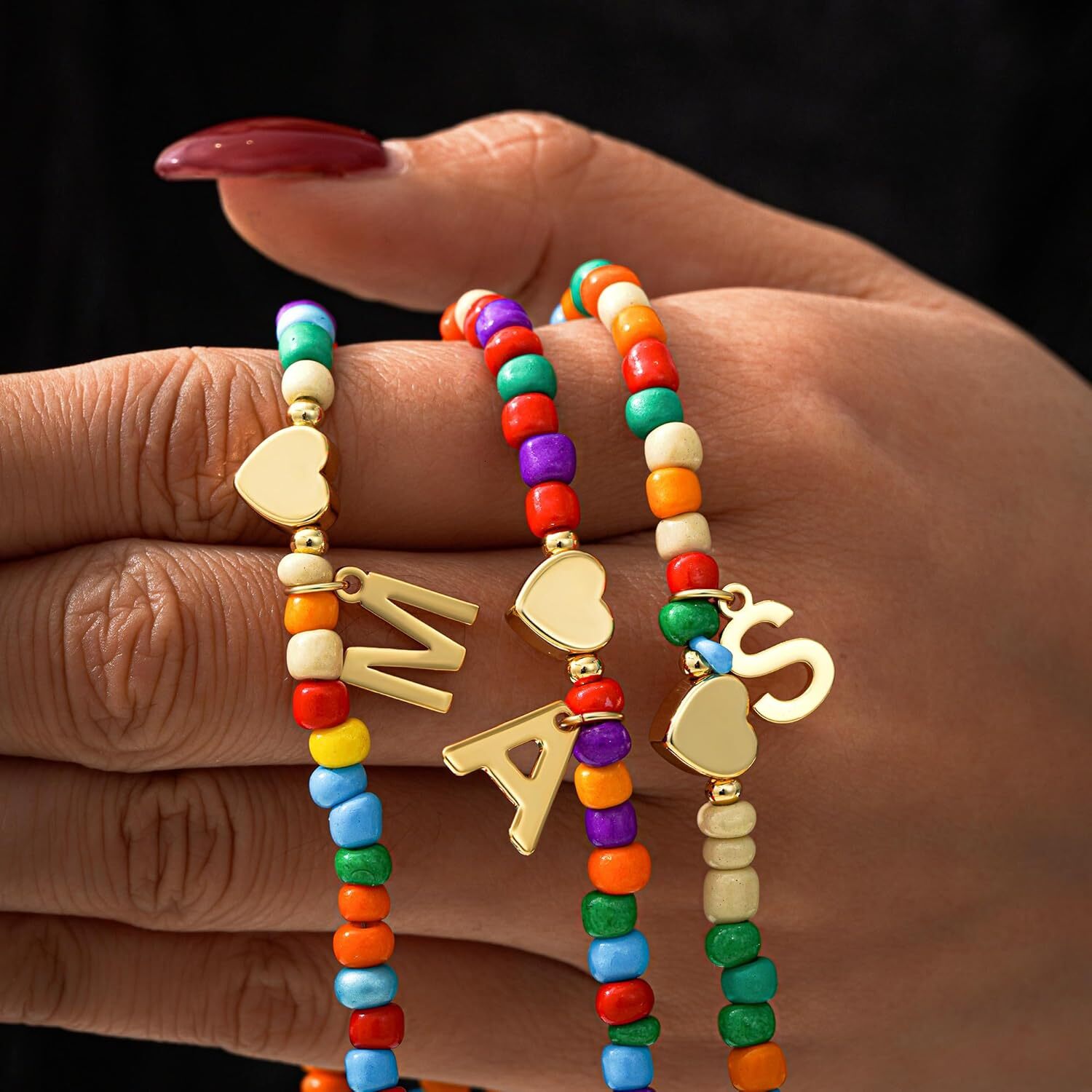 Luxury Colorful Initial Necklace Exquisite Beaded Choker for Girls Women Teens Premium Fashion Jewelry Gift with Elegant Letter Design