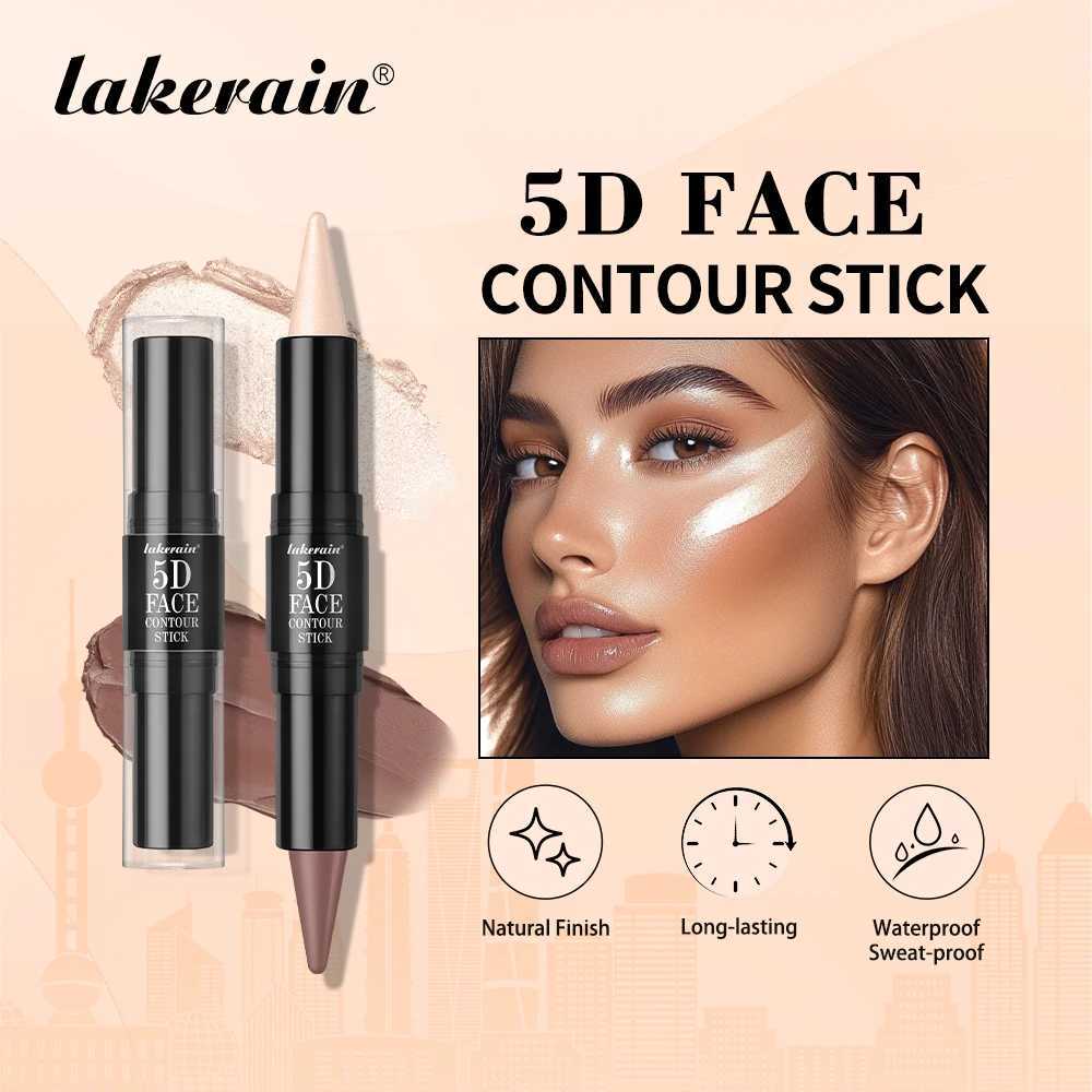 Double Head Highlight Pen Highlighter For High Nose Bridge Shadow V Face Foundation Contour Makeup Concealer Stick Cosmetics XJ250618