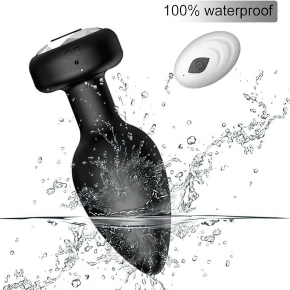 10 modes of anal vibrator made of silicone material black ultra-high frequency USB connection remote control 10 modes of fr XJ250618