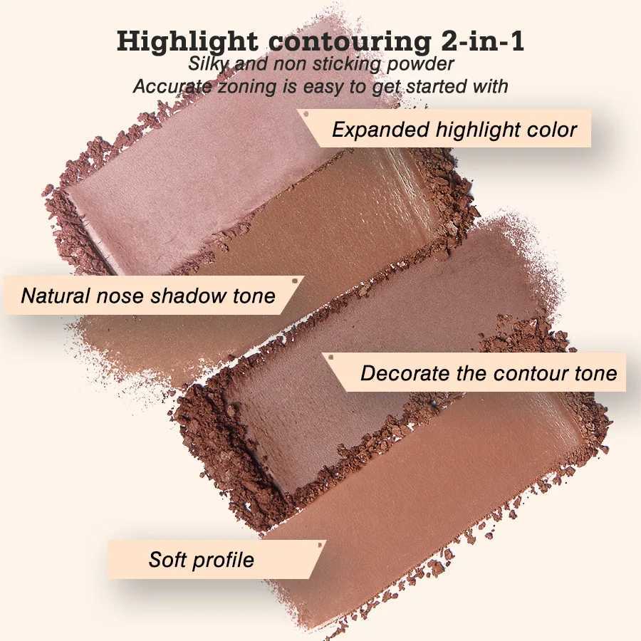 Matte Facial Correction and Highlight 2 in 1 Palette For Women Face Contour Makeup Cosmetics 3 Options XJ250618