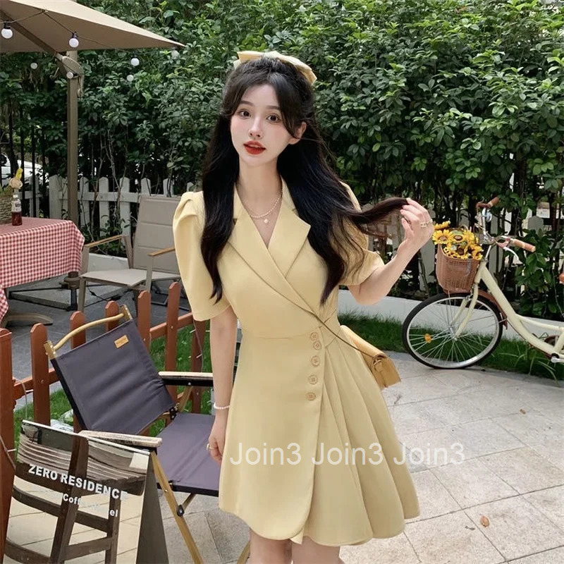 Clothing Blazer Formal Occasion Female Dresses 2025 Yellow Womens Dress Holiday Mini Short Y2k Xl Hot Outfits Sensual Sexy Xxl