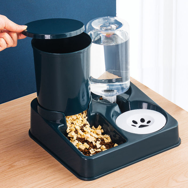 Cat bowl,food bowl, dual bowl automatic water dispenser, integrated rice bowl, dog bowl, cat water bowl, pet supplies