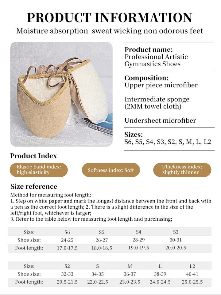 Dynadans Professional Rhythmic Gymnastics Shoes Womens Half Foot Shoes Childrens Suede Half Foot Dance Toe Shoes 250613
