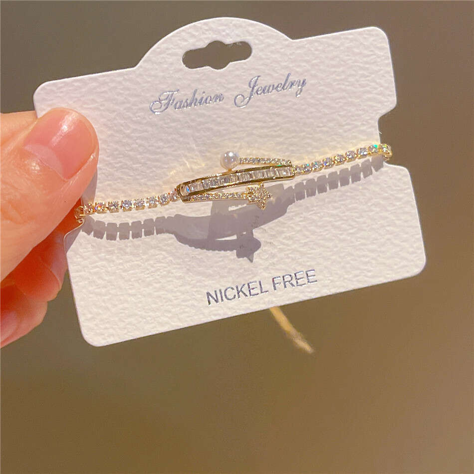Gentle Style Micro-Inlaid Electroplated Real Gold 14K Pearl Elegant Versatile Hand Jewelry 2025 Bracelet for Women Fairy