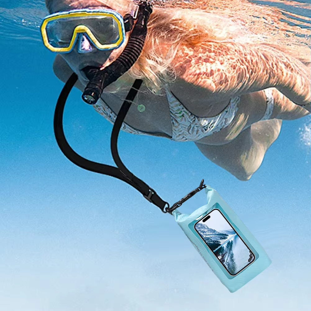 5L Swimming Pack Waterproof Portable Cellphone Bag Large Capacity Mobile Phone Case Diving Surfing Bags Phone Waterproof Pouch Cover Underwater Swimmi