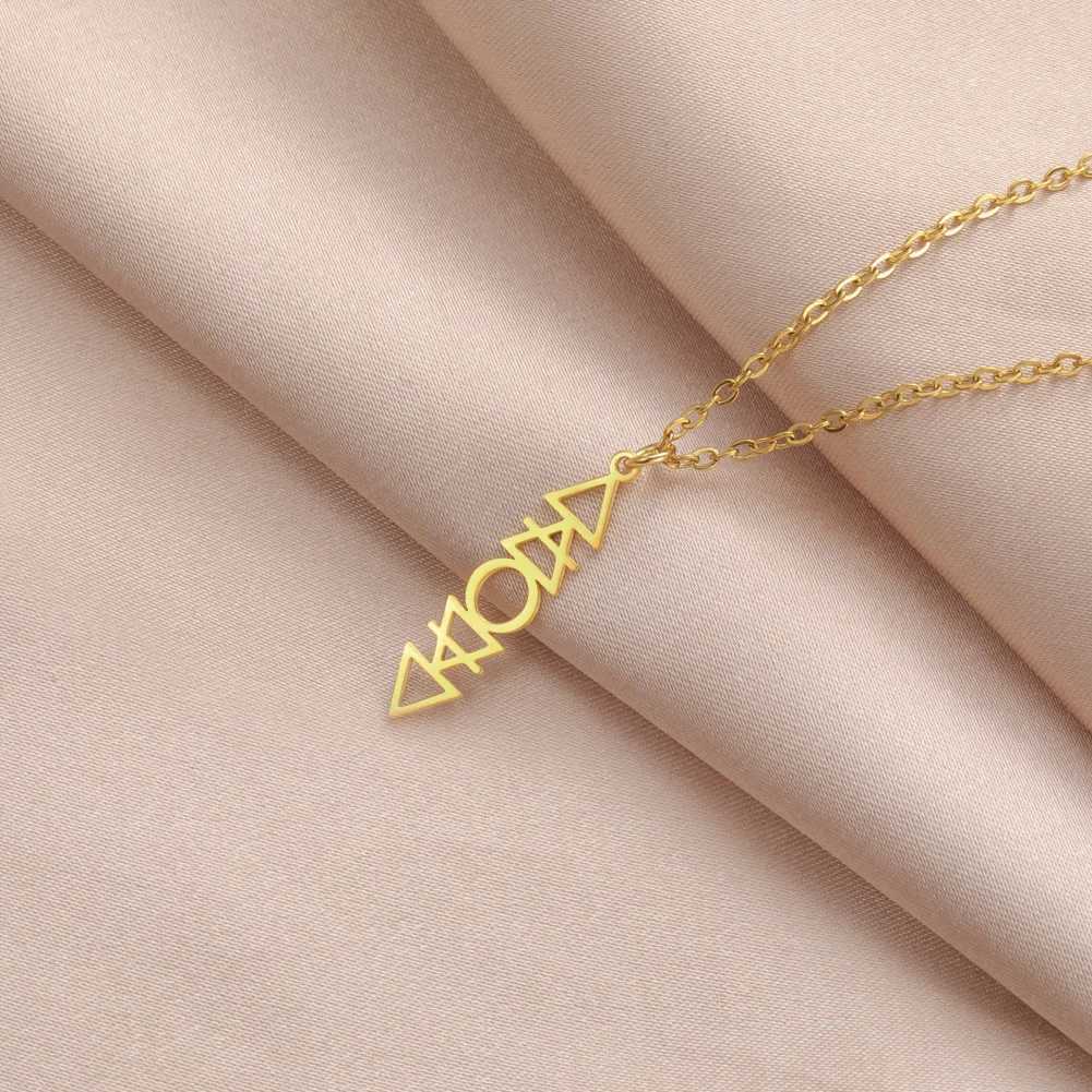 Dawapara Four Elements Necklace Earth Air Fire Water Alchemical Symbols Protection Amulet Stainless Steel Jewelry W250618
