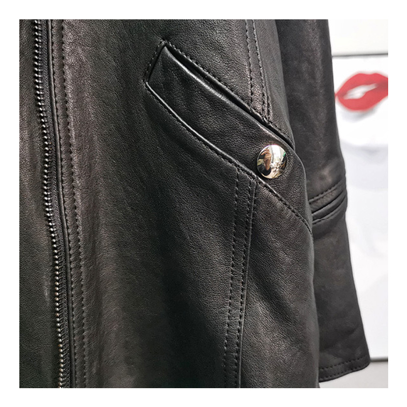 Spring and Autumn New Leather Jacket Women's Short Product Plant tanned Sheep Leather Jacket Loose Small Leather Coat