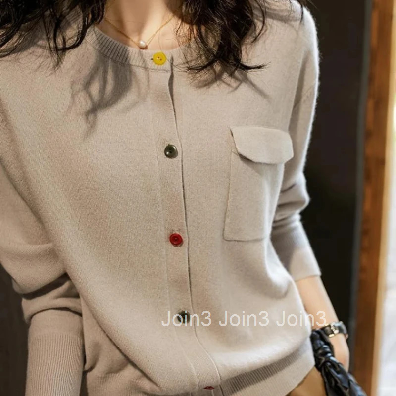 Slim Korean Style Solid Knitted Sweater Woman 2025 Trend Novelties in Fashion Long Sleeve Cardigan for Women Hot Clothing Sales