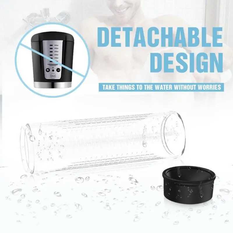 Electric Penis Pump Male Masturbator Vacuum Pump Extender Enlarger Dick Pump Cock Ring Adult Delayed Ejaculation Training 18+ W250618