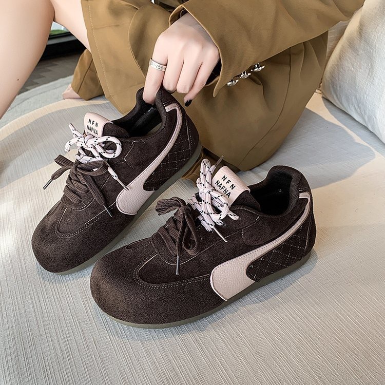 Ins Korean Style New Agan for Women 2025 Spring Student Sports Running Casual Thick Sole German Training Shoes ddmythur