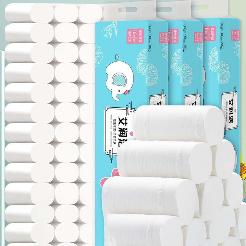 Toilet paper carrying toilet paper coreless roll paper, environmentally friendly household company tissue paper, toilet paper, 5 layers, 16 rolls