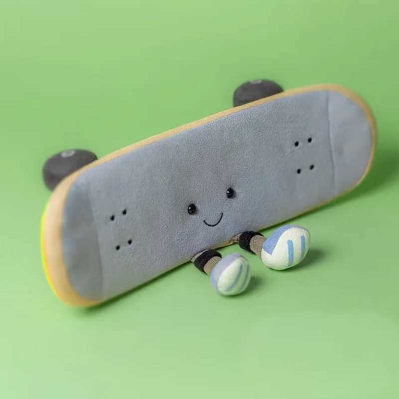 34cm Fun Sports Skateboard Plush Toy Home Bedroom Plush Decorative Doll Skateboard Stuffed Toy Dolls Children Gifts W250618