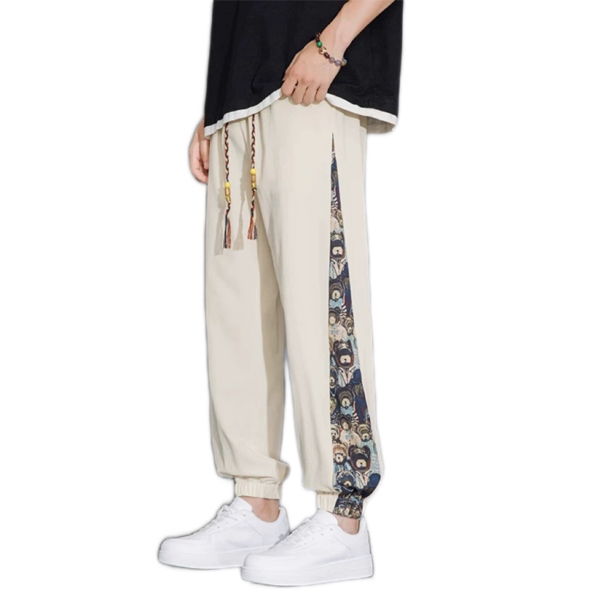 Designer Men's Summer New Arrival Ice Silk Quick-Dry Straight-Leg Pants Summer Loose Wide-Leg Casual Long Pants for Teenagers