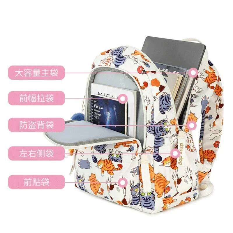 Fashion Printing Student Rucksack Girls School Bag High Capacity Women Backpack Female Leisure Travel Mochila