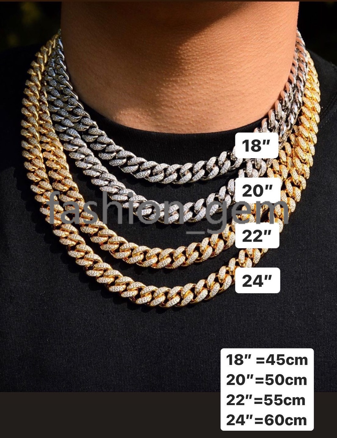 Pass Diamond Test Cuban Chain Hiphop 12mm 14mm 3 Rows 925 Silver Moissanite Cuban Link Chain