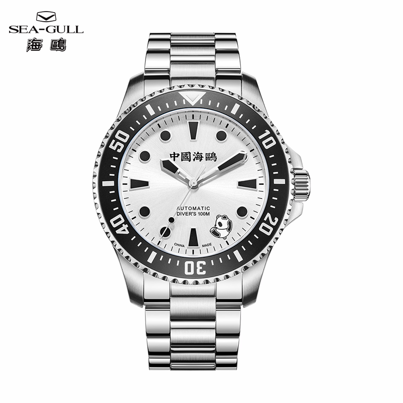 2025 Seagull Men's Watch Rolling Panda Design water proof 100M Diving Watches Automatic Mechanical Wristwatch Ocean Series 816.17.1066
