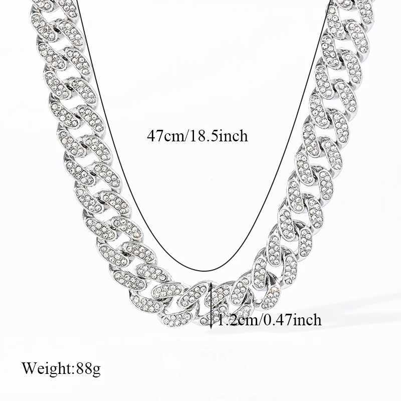 EILIECK Silver Color Cuban Chain Necklace For Women Girl Fashion New Party Gift Thick Neck Chain Waterproof Jewelry Bijoux W250618