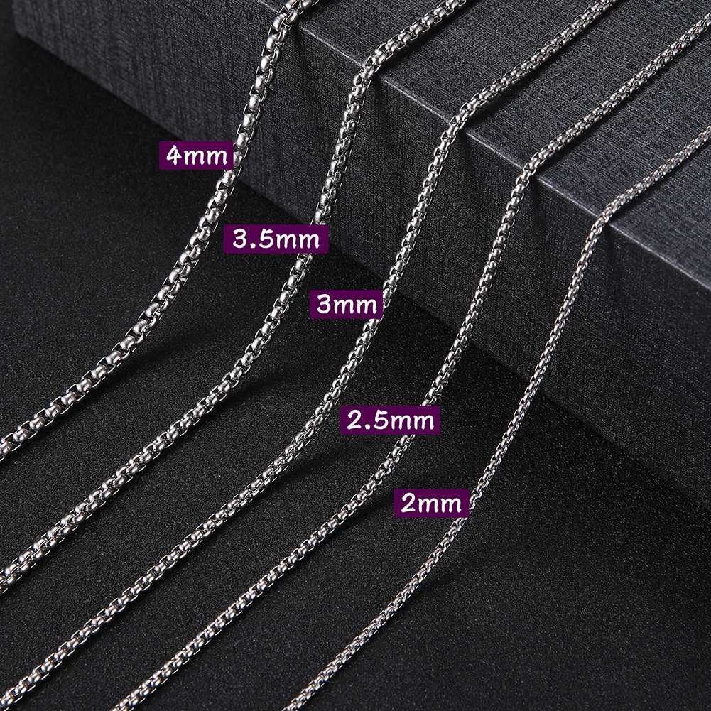 My Shape 3mm-10mm Cuban Chain Stainless Steel Necklaces for Men Male Chains Figaro Box Chain Choker Punk Jewelry 45cm 50cm 60cm W250618