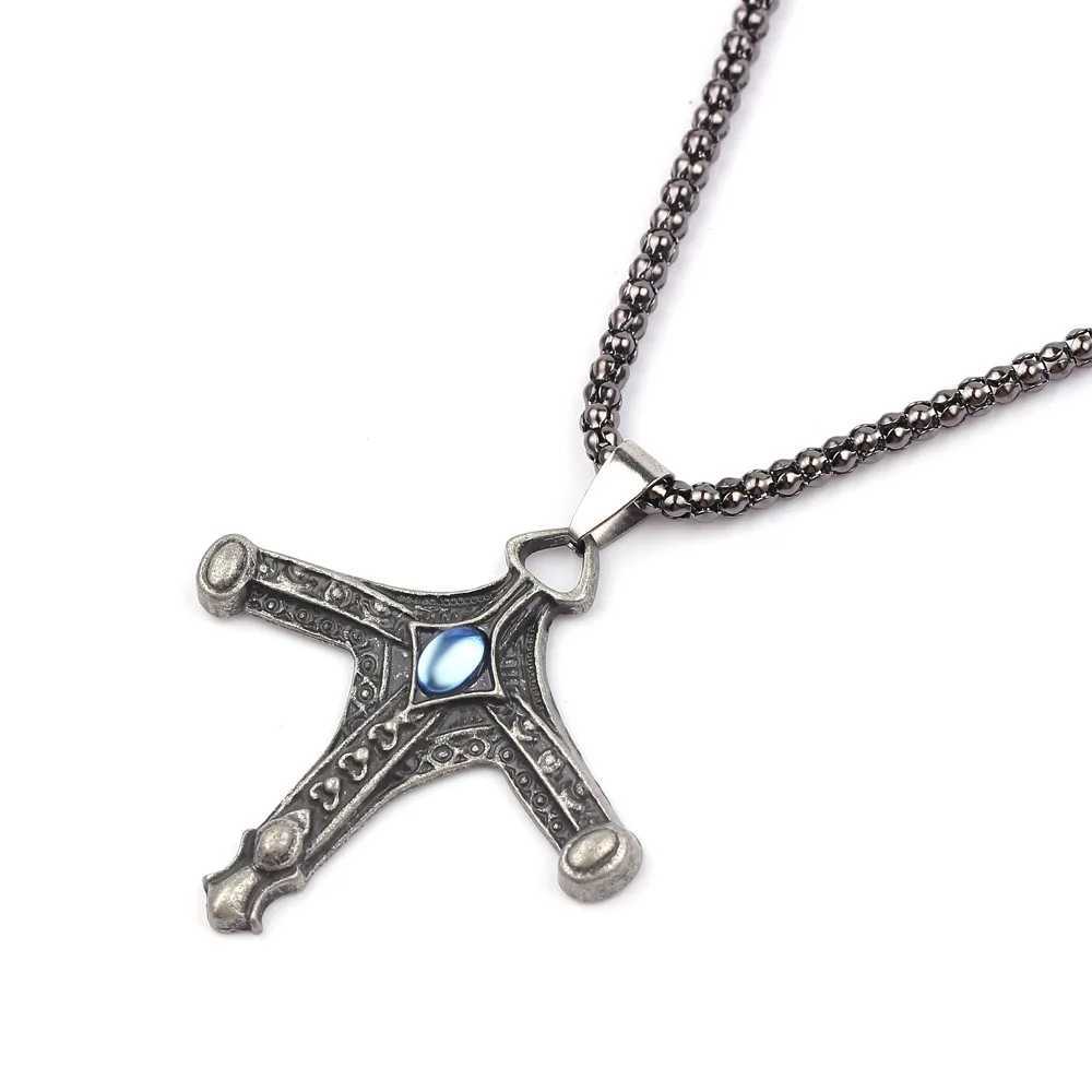 Game Bloodborne Jewelry Necklace Vintage Cross Necklace Pendants For Men Amulet Necklace Masculino Collar Wholesale W250618